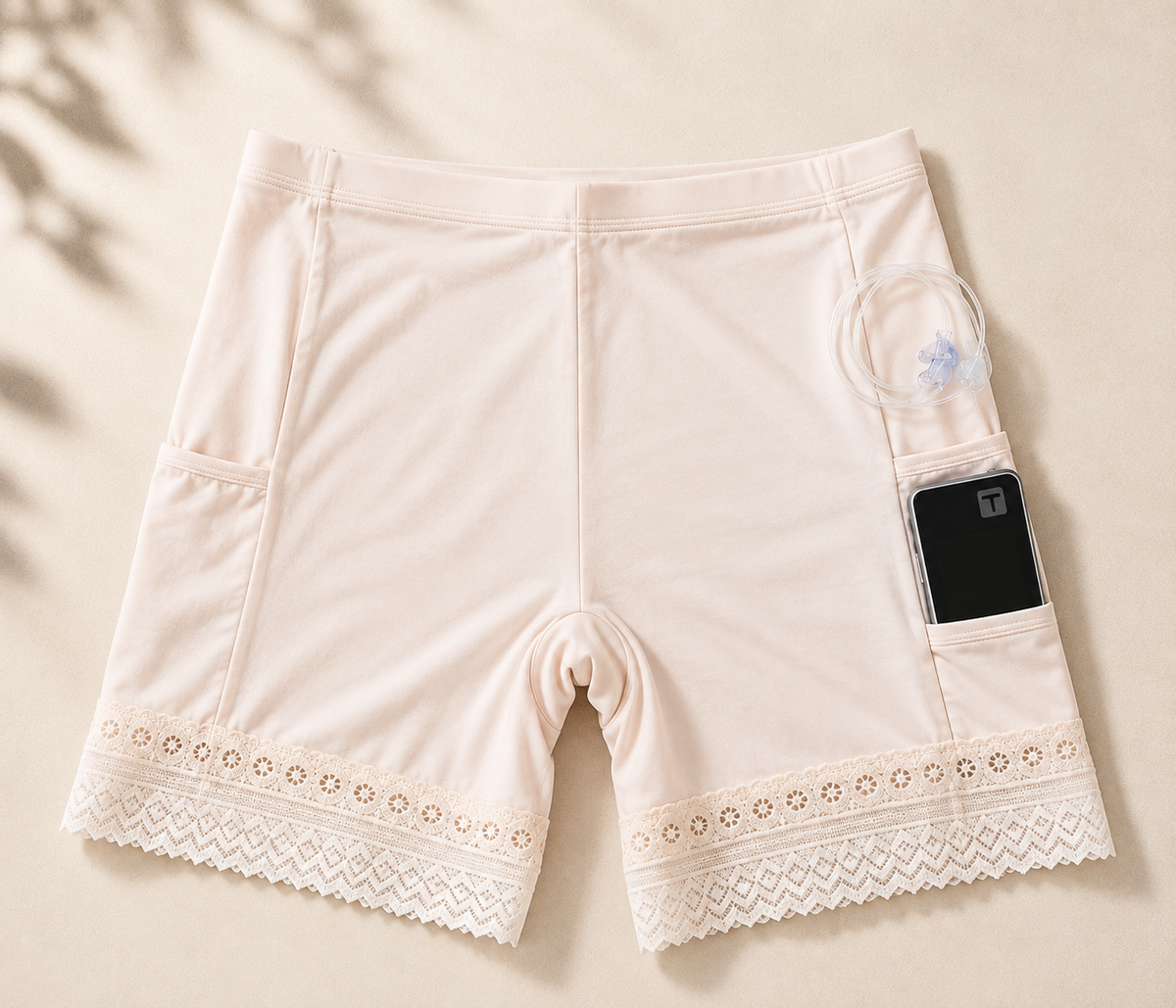 Woman's Pocket Underwear - Champaign Lace